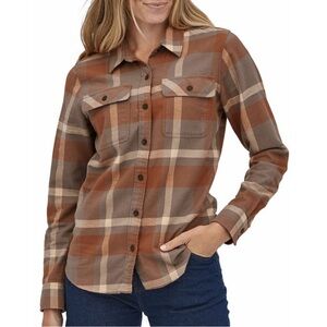 Patagonia Brown Plaid Women's Top